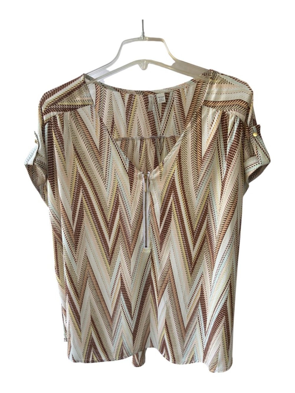 Est. 1946 Printed V-Neck Top-Size 18/20W